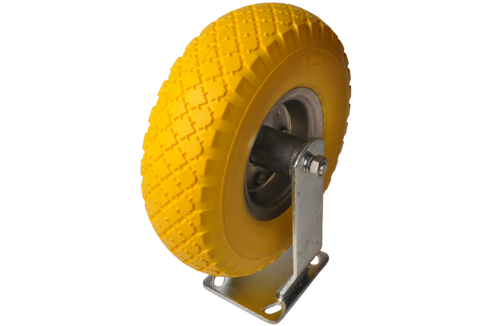 Cantonal Roulette fixe PU 3.00-4 - 80 kg - hauteur totale : 300 mm