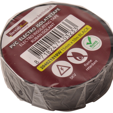 Cantonal Ruban isolant à électrique 15 mm x 10 mètres