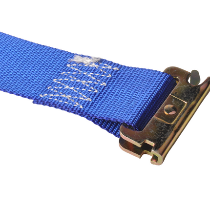 Cantonal Sangle d'arrimage - 400x5 cm - charge de rupture 500 kg - 2 parties - avec cliquet et anneau d’arrimage