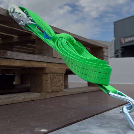 Cantonal Sangle d'arrimage - 600x3,5 cm - vert - charge de rupture 2000 kg