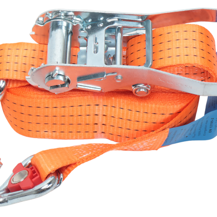 Cantonal Sangle d'arrimage orange - 800x5 cm - 4000 kg - en 2 parties - crochet magnétique