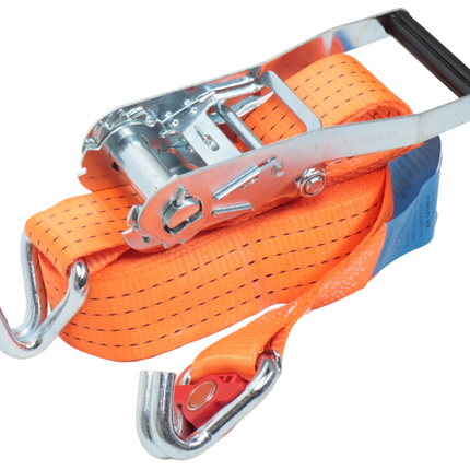 Cantonal Sangle d'arrimage orange - 800x5 cm - 4000 kg - en 2 parties - crochet magnétique