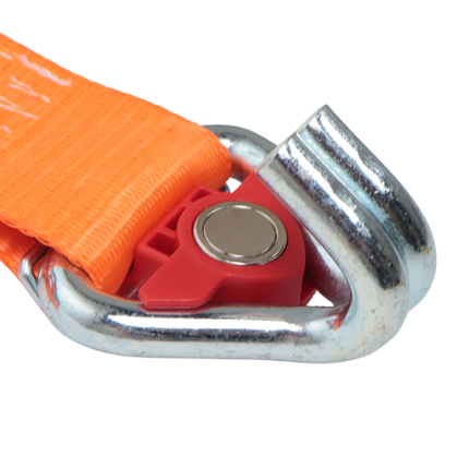 Cantonal Sangle d'arrimage orange - 800x5 cm - 4000 kg - en 2 parties - crochet magnétique