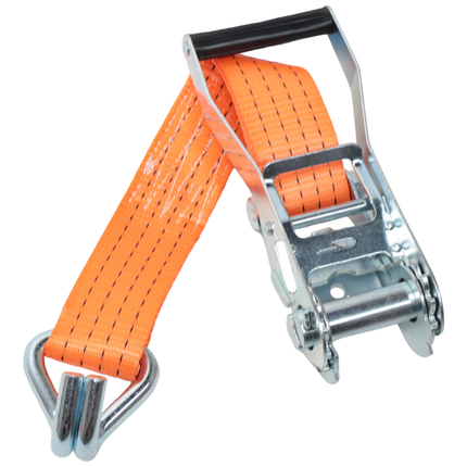 Cantonal Sangle d'arrimage orange - 800x5 cm - 4000 kg - en 2 parties - crochet magnétique