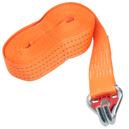 Cantonal Sangle d'arrimage orange - 800x5 cm - 4000 kg - en 2 parties - crochet magnétique