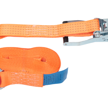 Cantonal Sangle d'arrimage orange - 800x5 cm - 4000 kg - en 2 parties - crochet magnétique