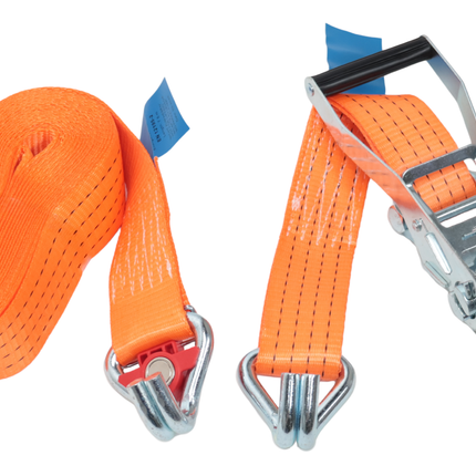 Cantonal Sangle d'arrimage orange - 800x5 cm - 4000 kg - en 2 parties - crochet magnétique