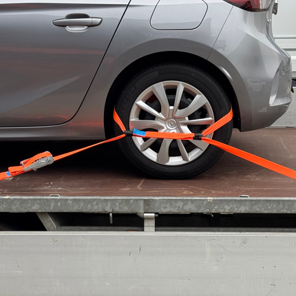 Cantonal Sangle d'arrimage pour porte-voiture - 330x3,6 cm - charge de rupture 3000 kg