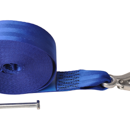 Cantonal Sangle de treuil pour remorque bateau avec crochet (5 cm x 9 m), y compris les boulons