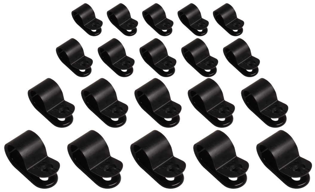 Cantonal Serre-câbles 11,1 mm noir pour fixer les câbles d'éclairage - 20 pièce