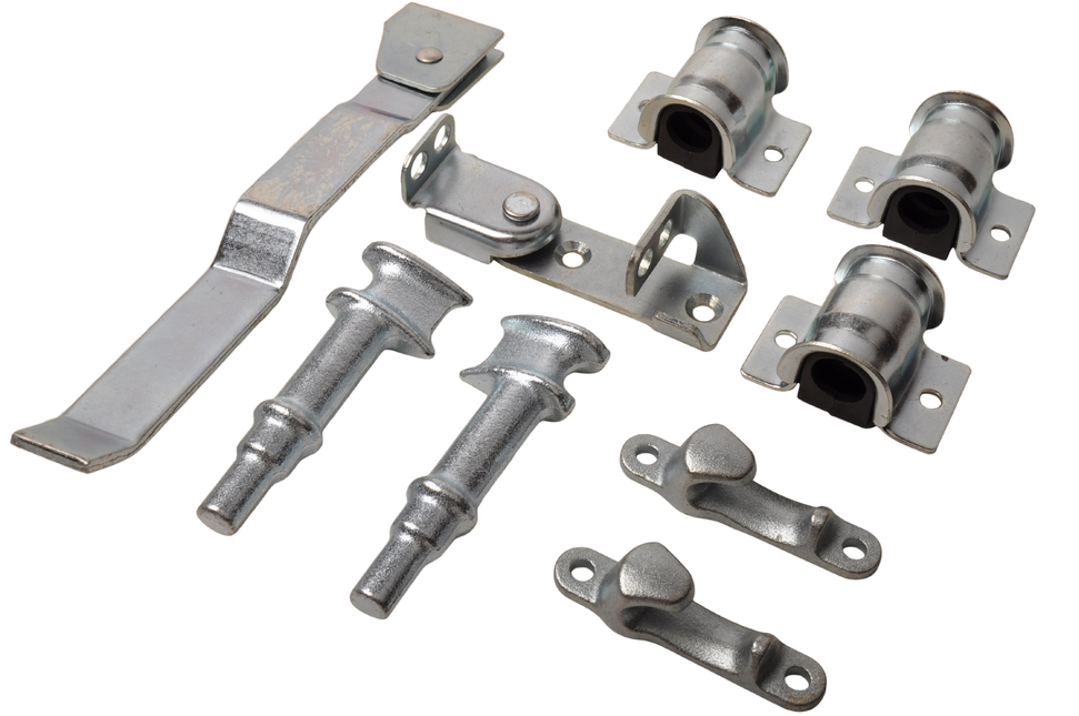 Cantonal Serrure à barre galvanisée - droite - pour barre de Ø22 mm