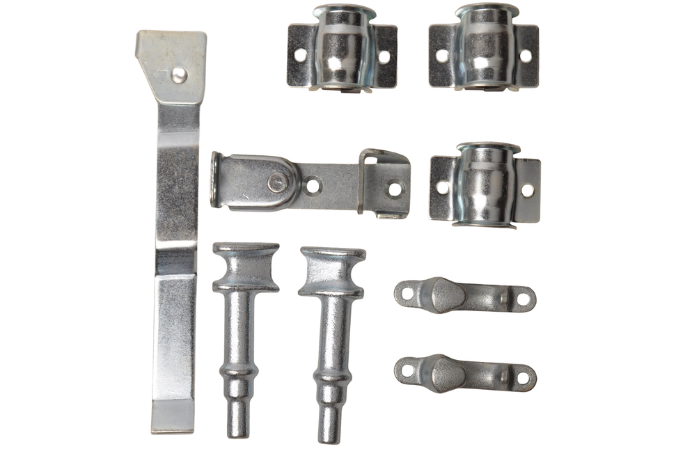 Cantonal Serrure à barre galvanisée - droite - pour barre de Ø22 mm