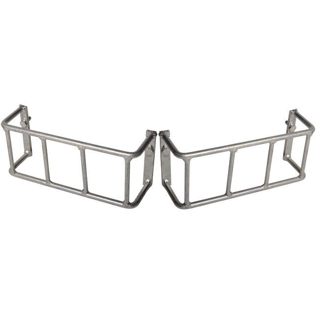 Cantonal Set de 2 grilles de protection de feu arrière en acier - 225x110x65 mm