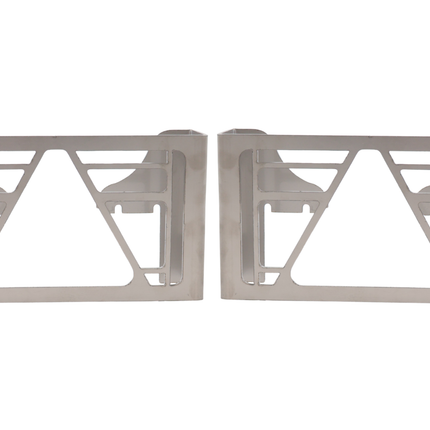 Cantonal Set de 2 grilles de protection Multiled 4 - 253x141x63,7 mm - avec triangle libre - en acier inoxydable - montage sans perçage