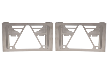 Cantonal Set de 2 grilles de protection Multiled 4 - 253x141x63,7 mm - avec triangle libre - en acier inoxydable - montage sans perçage
