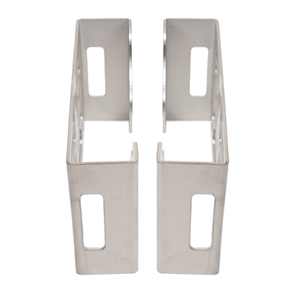 Cantonal Set de 2 grilles de protection Multiled 4 - 253x141x63,7 mm - avec triangle libre - en acier inoxydable - montage sans perçage