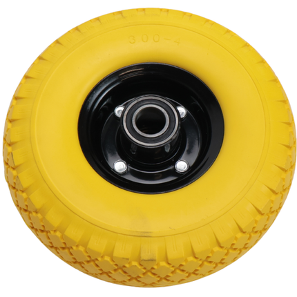 Cantonal Set de 2 roues de diable premium 3.00-4 - anti-crevaison - diamètre du moyeu : 25 mm - longueur du moyeu : 75 mm