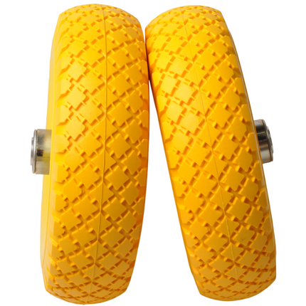 Cantonal Set de deux haut de gamme  roues de chariot - 3.00-4 - anti-crevaison - diamètre du moyeu 20 mm - longueur du moyeu 55 mm