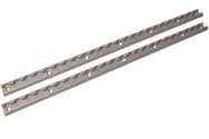 Lot De 2 Rails D'arrimage En Aluminium 30 Cm + 4 Embouts - Charge Max 400 Kg, Pour Remorque, Camion, Camping-car, Yacht - 4