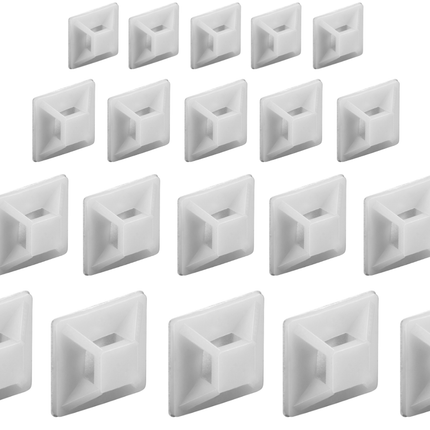 Cantonal Support autocollants pour des attaches autobloquantes - 28x28 mm - 20 pièce