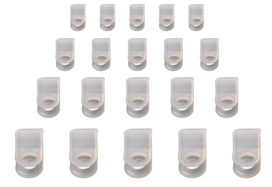 Cantonal support de câble (4,8 mm) pour fixer le câble d'éclairage - 20 pièce