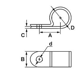 Cantonal Support de câble (diamètre intérieur 20,6 mm) pour fixer le câble d'éclairage - 20 pièce