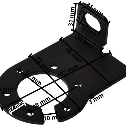 Cantonal Support de prise métal 107x72  mm