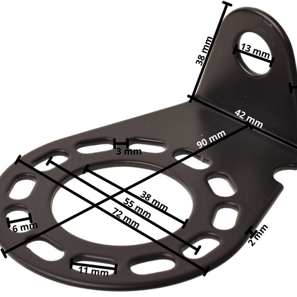 Cantonal Support de prise métal 107x72  mm
