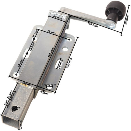 Cantonal Support de quille réglable pour bateau Support latéral 25 > 42 cm
