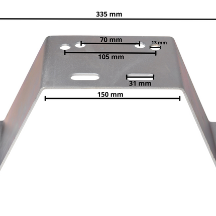 Cantonal Support de roue de secours (base) avec trous de fixation