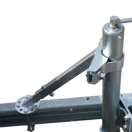 Cantonal Support pour roue jockey 60 mm avec fixation ronde - kit de fixation inclus