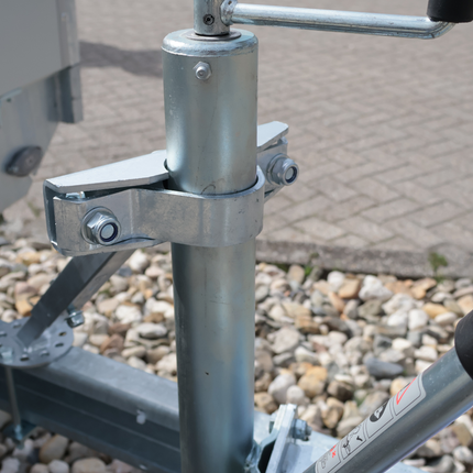 Cantonal Support pour roue jockey 60 mm avec fixation ronde - kit de fixation inclus