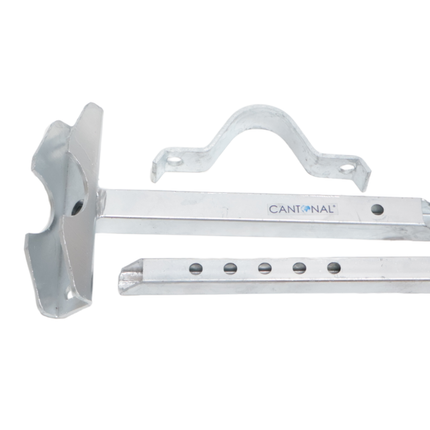 Cantonal Support pour roue jockey 60 mm avec fixation ronde - kit de fixation inclus