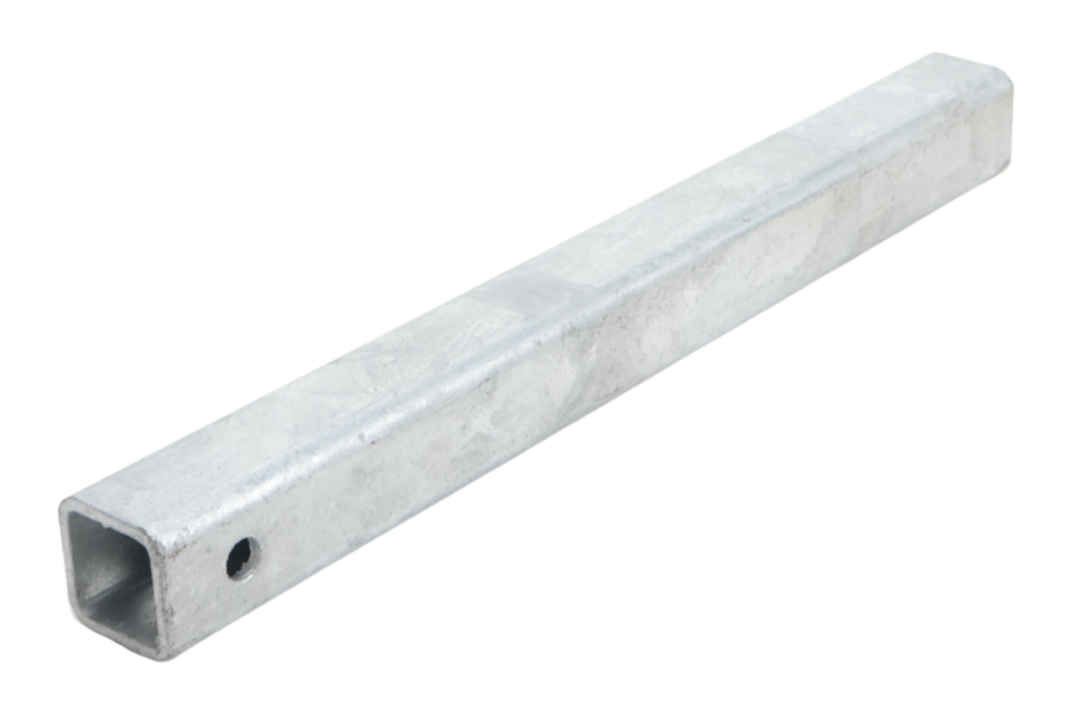Cantonal Tube d'alignement galvanisé 30x30x300 mm pour bloc basculant 60x40 mm