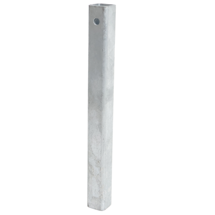 Cantonal Tube d'alignement galvanisé 30x30x300 mm pour bloc basculant 60x40 mm