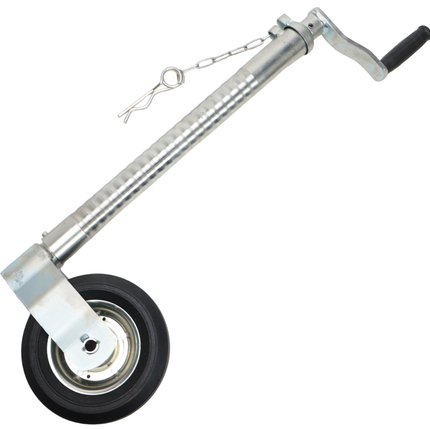 Cantonal Type roue jockey Ifor Williams- 48 mm - striée - capacité de charge : 250 kg - jante en acier