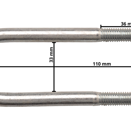 Cantonal U-boulons / Plaquettes d'assemblage M10 120x33 mm