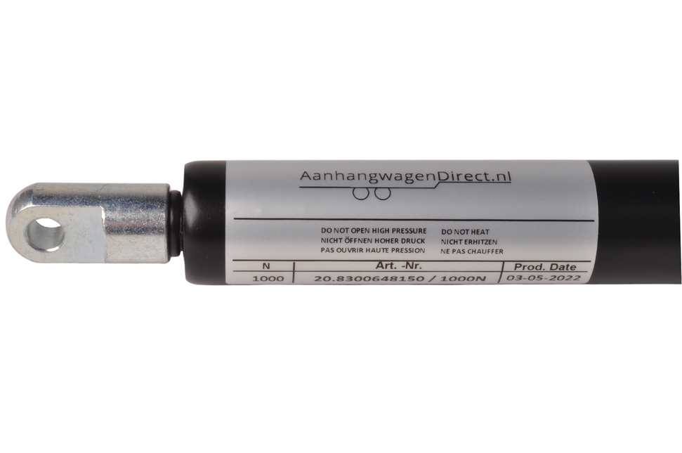 Cantonal Vérin à gaz pour vans 700mm 1000N jusqu'à 2500N