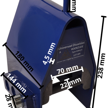 Cantonal Verrouillage du pont / verrouillage de la remorque (modèle à sac) - approbation SCM - peut également être utilisé en cas d'attelage