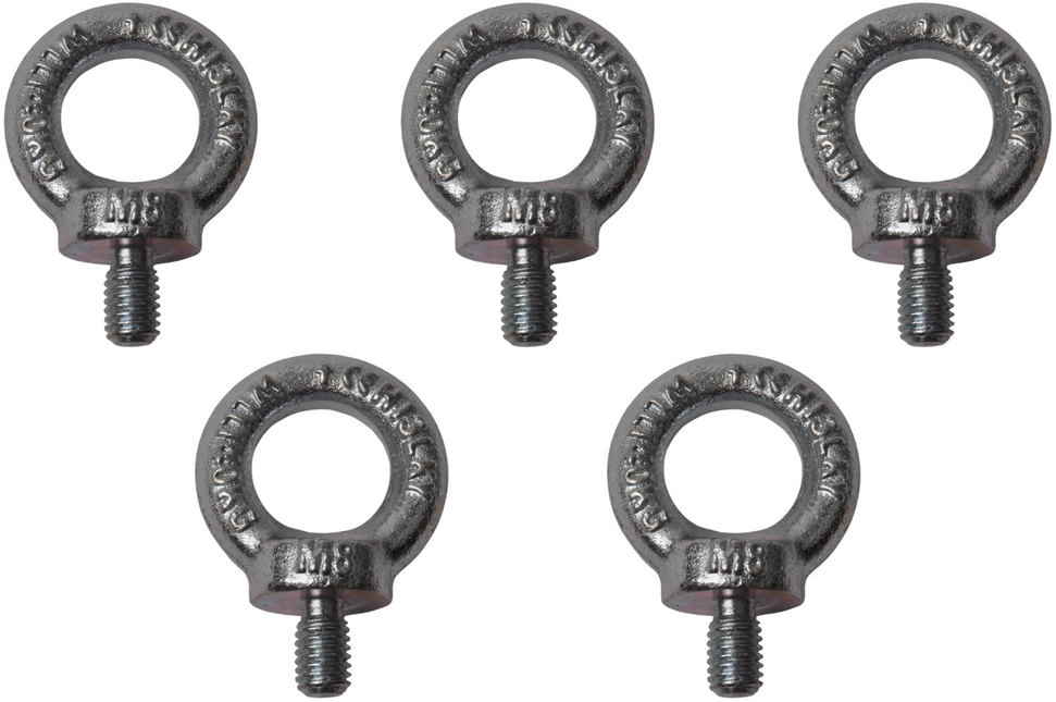 Cantonal Vis à œillet M8 galvanisée - 5 piecés