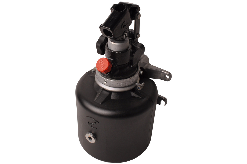 Chapel hydraulique Pompe manuelle - Plastique - réservoir de 4 litres pour benne basculante