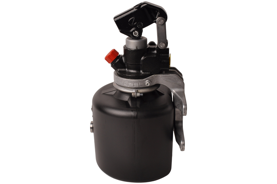 Chapel hydraulique Pompe manuelle - Plastique - réservoir de 4 litres pour benne basculante