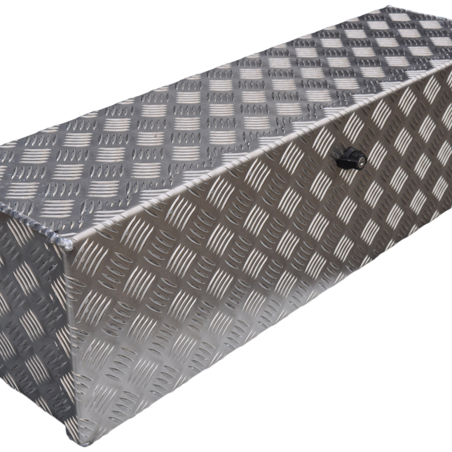 De Haan DE HAAN BOX OM - 900x250x250 mm - caisson en tôle striée en aluminium étanche à l'eau et à la poussière - avec serrures à papillon ou en T