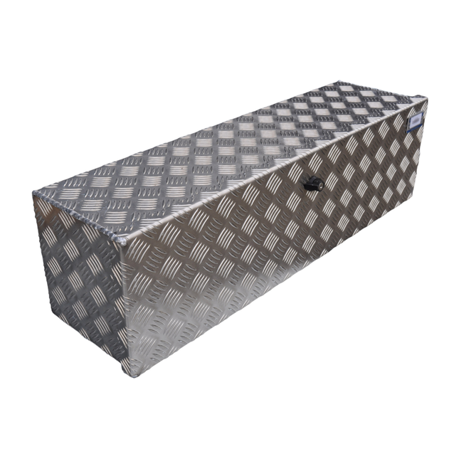 De Haan DE HAAN BOX OM - 900x250x250 mm - caisson en tôle striée en aluminium étanche à l'eau et à la poussière - avec serrures à papillon ou en T