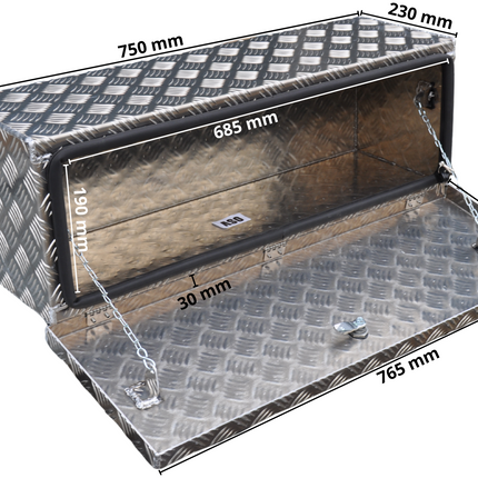 De Haan DE HAAN BOX OS - 750x250x250 mm -boîte à timon , étanche à l'eau et à la poussière - avec serrures à papillon ou serrures en T