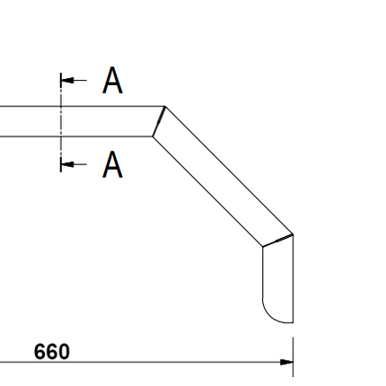 De Haan De Haan HMAQ 2066 12 pouces - garde boue en plaque d'aluminium striée