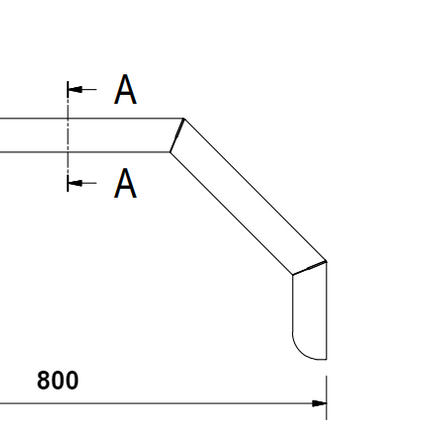 De Haan De Haan HMAQ 2680 - 800x260x400 mm - garde boue 14/15 pouces en plaque d'aluminium striée