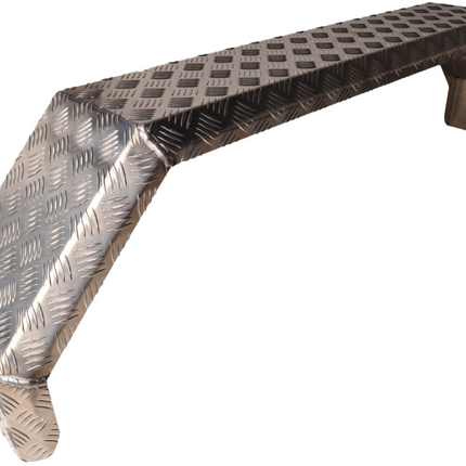 De Haan De Haan THMAQ 23150 - 1500x230x400 mm - Garde boue Tandem en tôle striée en aluminium