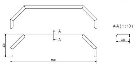 De Haan De Haan THMAQ 23150 - Garde boue en tôle striée en aluminium
