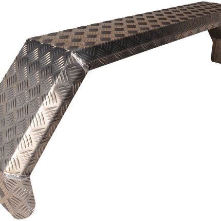 De Haan De Haan THMAQ 24150 - 1500x240x400 mm - garde boue Tandem en plaque d'aluminium striée